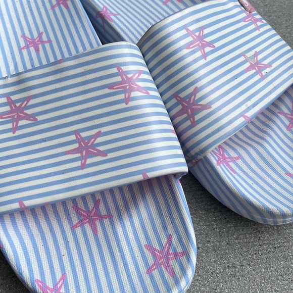 Joules Striped Starfish Slides - Picture 2 of 5